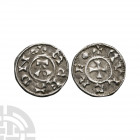 Danish East Anglia - Gulcreo - St Edmund Memorial Penny. 895-910 A.D. Memorial coinage. Obv: large A with +SC EADN legend. Rev: small cross with +GVLC...
