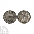 William I - Sudbury / Folcwine - Bonnet Penny. 1068-1070 A.D. BMC type ii. Obv: crowned bust facing with fillet each side and +PILLEM REX legend. Rev:...