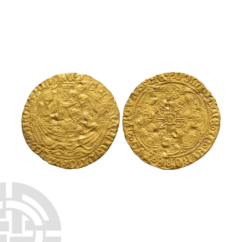 Henry VI - London - Gold Annulet Half Noble. 1422-1427 A.D. Annulet issue. Obv: ...