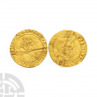Edward VI - Southwark - Gold Half Sovereign. January 1549-April 1550 A.D. Second period, crowned bust, Southwark mint. Obv: crowned profile bust right...