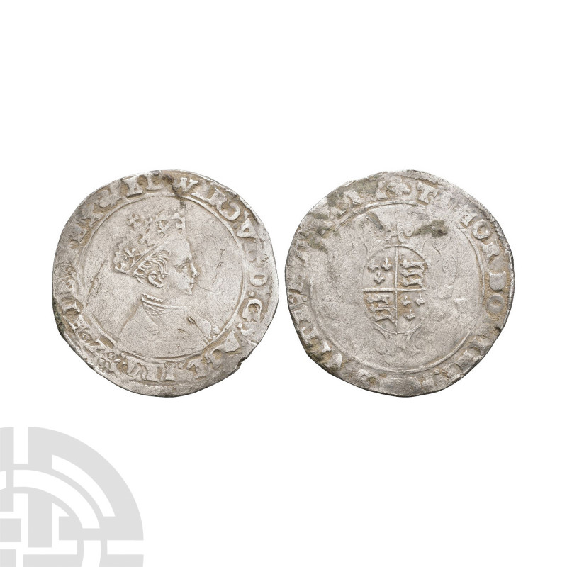 Edward VI - 1549 - Base Shilling. Dated 1549 A.D. Second period. Obv: profile bu...