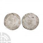 Edward VI - 1549 - Base Shilling. Dated 1549 A.D. Second period. Obv: profile bust with EDWARD VI D G AGL FRA Z HIB REX legend with 'swan' mintmark. R...