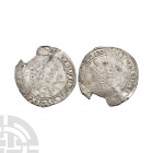 Edward VI - 1549 - Canterbury - Base Shilling. Dated 1549 A.D. Second period. Obv: profile bust with EDWARD VI D G AGL FRA Z HIB REX legend with 't' m...