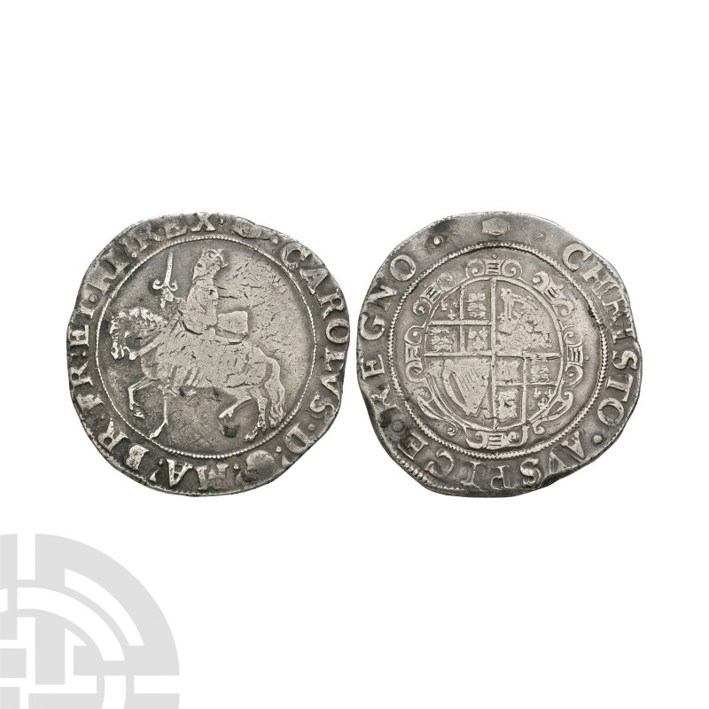 Charles I - Tower - Halfcrown. 1636-1638 A.D. Group III, type 3a. Obv: king ridi...