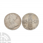 Anne - 1707 SEPTIMO - Crown. Dated 1707 A.D. After Union, second bust. Obv: profile bust with ANNA DEI GRATIA legend. Rev: cruciform arms with MAG BRI...