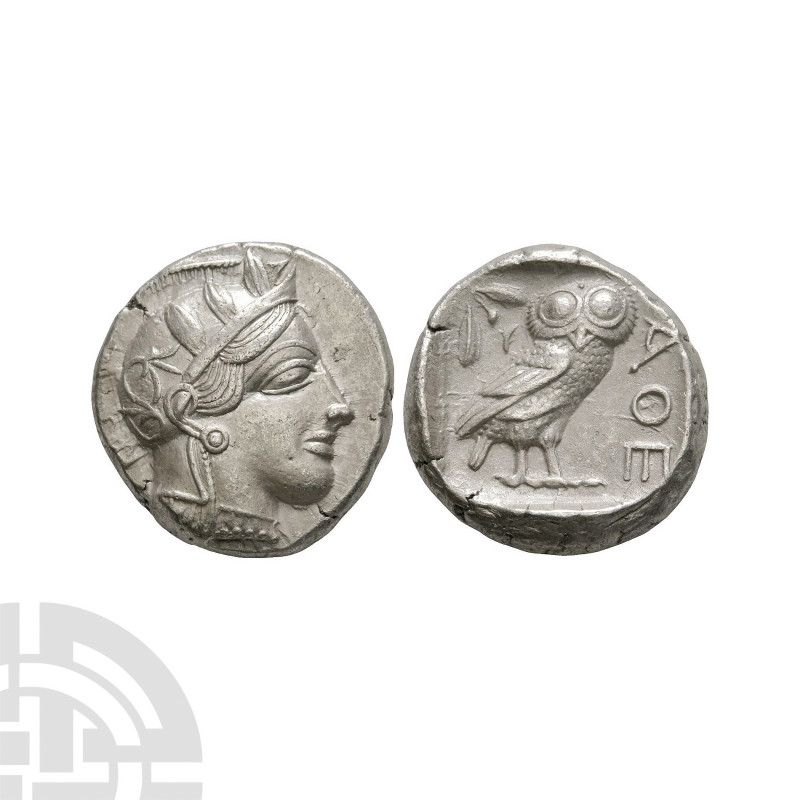 Attica - Athens - Owl AR Tetradrachm. After 449 B.C. Obv: head of Athena to righ...
