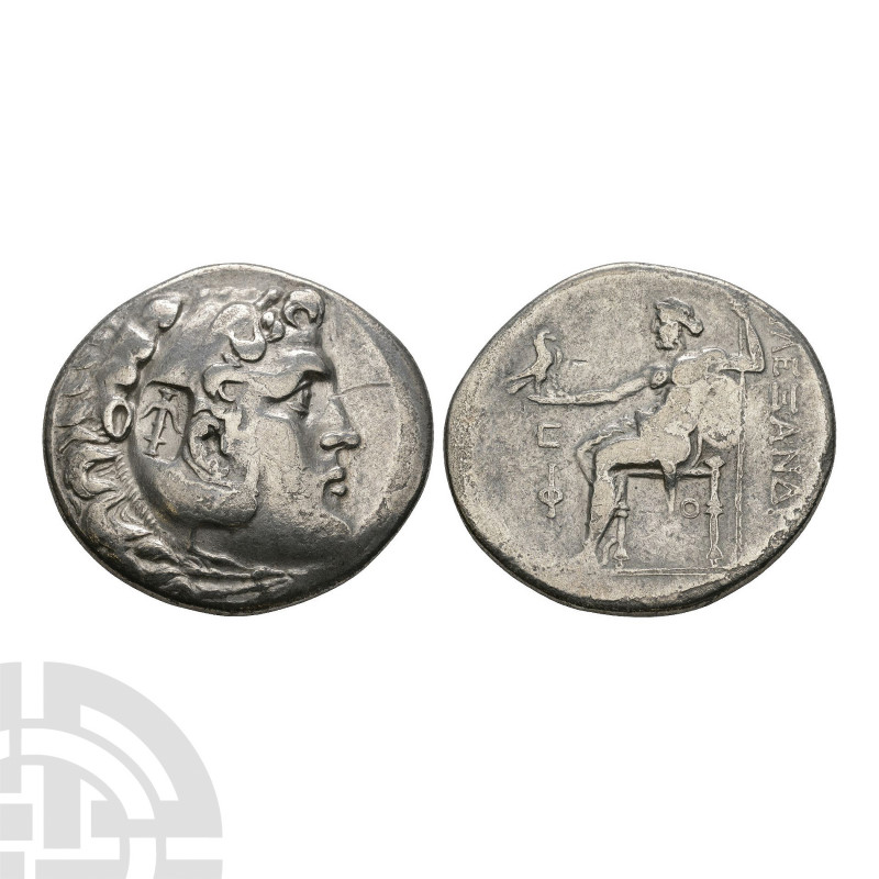 Macedonia - Alexander III (the Great) - Countermarked AR Tetradrachm. 213-212 B....