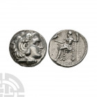Macedonia - Alexander III (the Great) - AR Tetradrachm. 311-305 B.C. Posthumous issue, struck under Seleukos I Nikator, Babylon mint. Obv: head of Her...