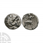 Macedonia - Alexander III (the Great) - AR Tetradrachm. 311-305 B.C. Posthumous issue, struck under Seleukos I Nikator, Babylon I mint. Obv: head of H...