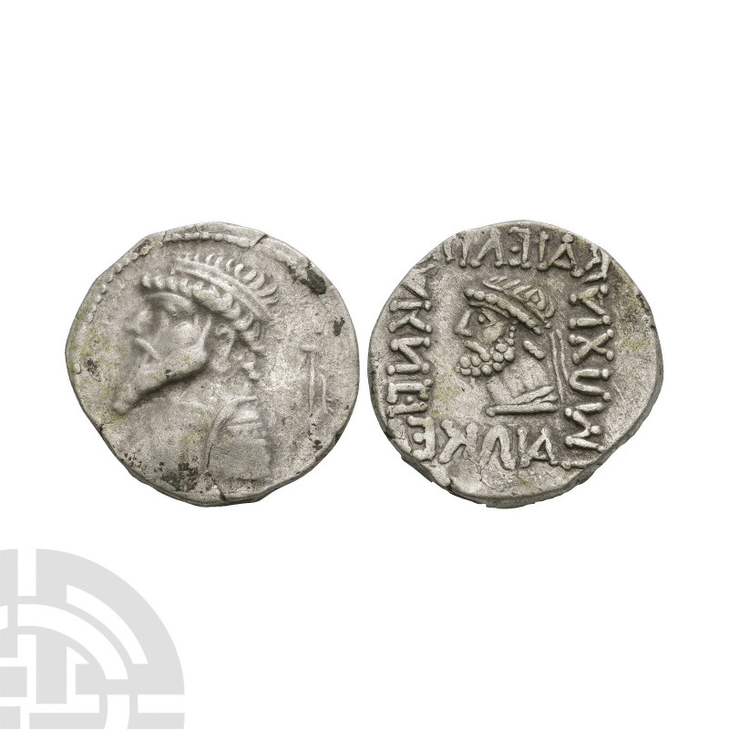 Kings of Elymais - Kamnaskires III - Portrait AR Tetradrachm. 62-46 B.C. Obv: pr...