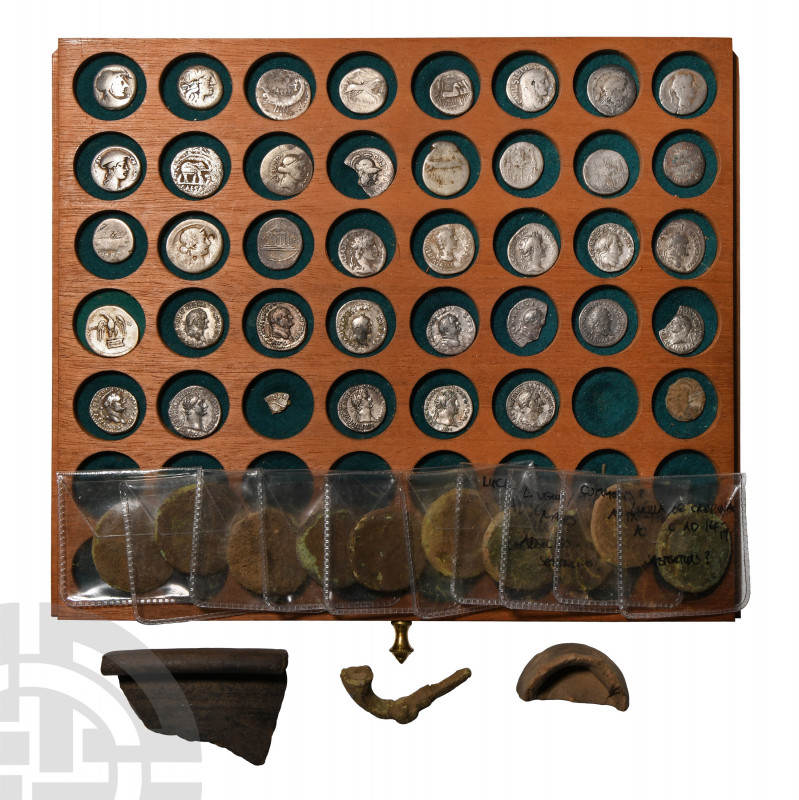 The Wishanger, Hampshire Hoard of Early AR Denarii and Later Issues [52]. 2nd ce...