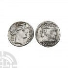 L Scribonius Libo - Puteal Scribonianum AR Denarius. 62 B.C. Rome mint. Obv: diademed head of Bonus Eventus right; LIBO behind and BON EVENT before. R...