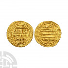 Islamic - Midrarid - al-Shakir Muhammad - Gold Dinar. 340h. Ruler named as al-imam al-Shakir. Obv: inscription in five lines with legend around. Rev: ...