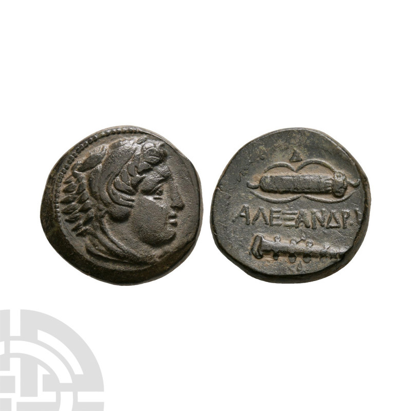Macedonia - Alexander III (the Great) - Bowcase and Club AE Unit. 336-323 B.C. O...