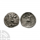 Macedonia - Alexander III (the Great) - AR Tetradrachm. Struck 280-275 B.C. Posthumous issue, Kyzikos, Mysia mint. Obv: head of Herakles right, wearin...