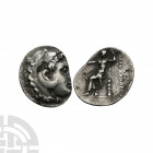 Macedonia - Alexander III (the Great) - AR Tetradrachm. 310-275 B.C. Posthumous issue, uncertain Greek mint. Obv: head of Herakles right, wearing lion...