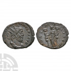 Victorinus - Fides Militum AE Antoninianus. 269 A.D. Cologne mint. Obv: IMP C PAIV VICTORINVS P F AVG legend with radiate and draped bust right. Rev: ...