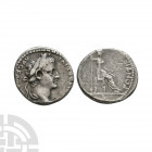 Tiberius - 'Tribute Penny' AR Denarius. After 16 A.D. Lugdunum mint. Obv: TI CAESAR DIVI F AVGVSTVS legend with laureate bust right. Rev: PONTIF MAXIM...