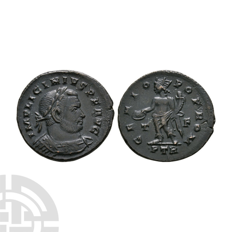 Licinius I - Genius AE Heavy Follis. 310-313 A.D. Trier mint. Obv: IMP LICINIVS ...