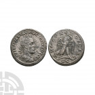 Trajan Decius - Eagle AR Tetradrachm. 249-250 A.D. Antioch mint. Obv: AYT K G ME KY DEKIOC TRAIANOC CEB legend with laureate, draped and cuirassed bus...