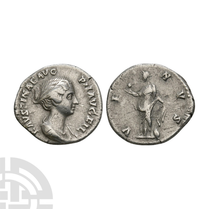 Faustina II - Venus AR Denarius. 148-152 A.D. Wife of Marcus Aurelius, Rome mint...