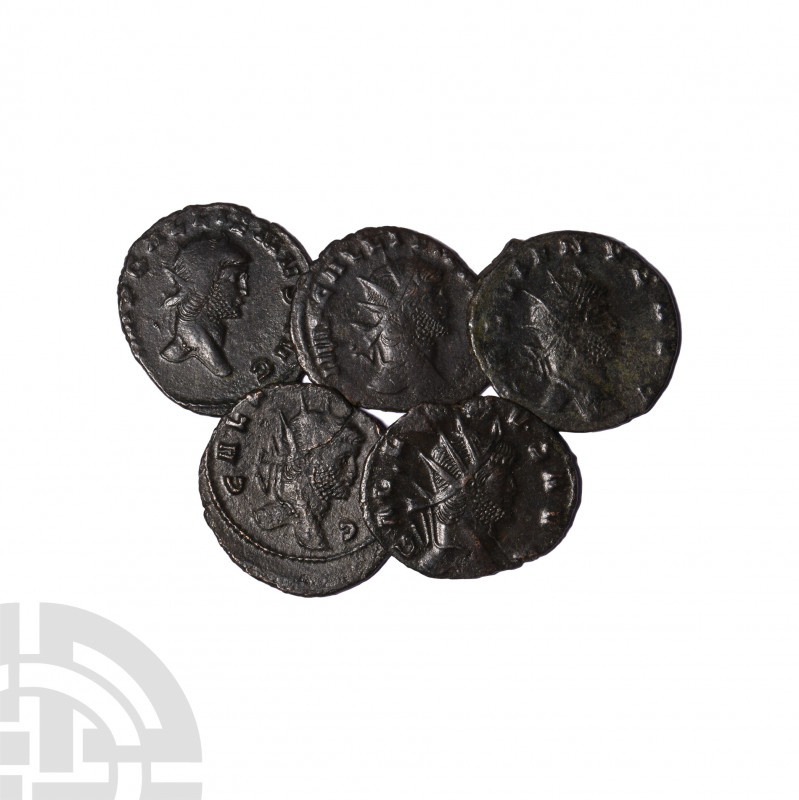Gallienus - Animals AE Antoninianii [5]. 253-268 A.D. Group comprising animal re...