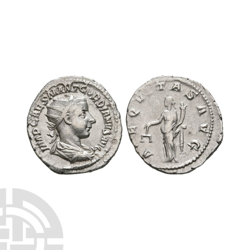 Gordian III - Aequitas AR Antoninianus. 239 A.D. Rome mint. Obv: IMP CAES M ANT ...
