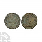 Fausta - Empress and Children Bronze. 325-326 A.D. Wife of Constantine I, Arles mint. Obv: FLAV MAX FAVSTA AVG legend with draped bust right. Rev: SPE...