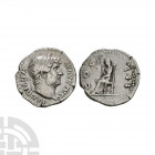 Hadrian - Pudicitia AR Denarius. 128 A.D. Rome mint. Obv: HADRIANVS AVGVSTVS legend with laureate head right. Rev: COS III legend with Pudicitia enthr...