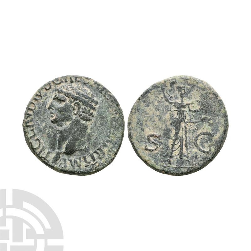 Claudius - Libertas AE As. 41-42 A.D. Rome mint. Obv: TI CLAVDIVS CAESAR AVG P M...