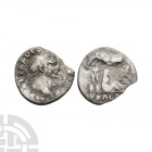 Vespasian - Judea - AR Denarius. 69-70 A.D. Rome mint. Obv: IMP CAESAR VESPASIANVS AVG legend with laureate bust right. Rev: Judea seated right on gro...