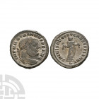 Maximianus - Carthage Silvered Follis. 298-303 A.D. Carthage mint. Obv: IMP MAXIMIANVS P F AVG legend with laureate bust right. Rev: SALVIS AVGG ET CA...