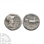 L Cornelius Sulla / L Manlius Torquatus - Roma AR Denarius. 82 B.C. Rome mint. Obv: L MANLIO [PRO Q] legend with helmeted head of Roma right. Rev: Sul...