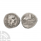 L Thorius Balbus - Bull AR Denarius. 105 B.C. Rome mint. Obv: head of Juno Sospita right with S M R behind. Rev: bull charging right with L THORIVS be...