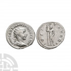 Gordian III - Jupiter AR Antoninianus. 241-243 A.D. Rome mint. Obv: IMP GORDIANVS PIVS FEL AVG legend with radiate and draped bust right. Rev: IOVI ST...