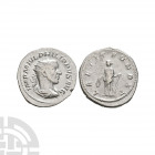 Philip I - Laetitia AR Antoninianus. 244-245 A.D. Rome mint. Obv: IMP M IVL PHILIPPVS AVG legend with radiate and draped bust right. Rev: LAETIT FVNDA...
