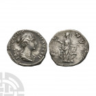 Faustina II - Venus AR Denarius. 148-152 A.D. Wife of Marcus Aurelius, struck under Antoninus Pius, Rome mint. Obv: FAVSTINAE AVG PII AVG FIL legend w...