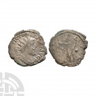 Victorinus - Pax AE Antoninianus. 269-270 A.D. Cologne mint. Obv: IMP C PIAV VICTORINVS P F AVG legend with radiate, draped and cuirassed bust right. ...