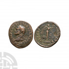 Vespasian - Victory AE As. 71 A.D. Rome mint. Obv: IMP CAES VESPASIAN AVG COS III legend with laureate bust left. Rev: VICTORIA NAVALIS legend with Vi...