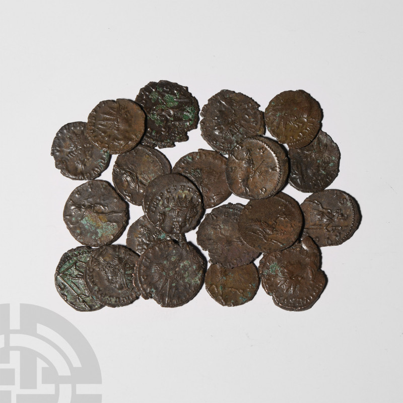 Gallic Empire - AE Antoninianii [20]. 3rd century A.D. Group comprising: mixed i...