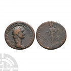 Domitian - Moneta AE As. 90-91 A.D. Rome mint. Obv: IMP CAES DOMIT AVG GERM COS XI CENS PERP P legend with laureate bust right. Rev: MONETA AVGVSTI le...