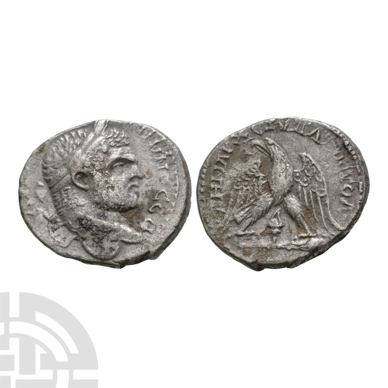 Caracalla - Tyre - Eagle AR Tetradrachm. 198-217 A.D. Obv: AYT KAI ANTwNINOC CE ...