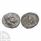 Caracalla - Tyre - Eagle AR Tetradrachm. 198-217 A.D. Obv: AYT KAI ANTwNINOC CE legend with laureate head right. Rev: DHMARX EX YPATOC TO D legend wit...