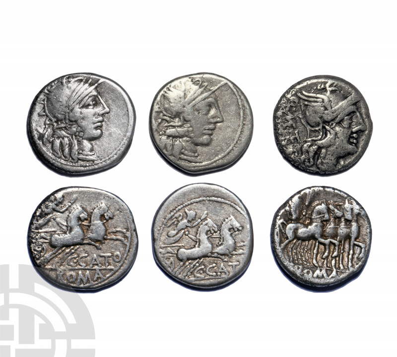 Moneyer AR Denarii Group [3]. 130-123 B.C. Group comprising: Q Caecilius Metellu...