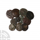 Constantine I Era - Bronzes [11]. 4th century A.D. Group comprising: mixed issues, reverse and mints. 20 grams total. Acquired Canterbury Auctions, lo...