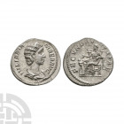 Julia Mamaea - Fecunditas AR Denarius. 232 A.D. Mother of Severus Alexander, Rome mint. Obv: IVLIA MAMAEA AVG legend with diademed and draped bust rig...