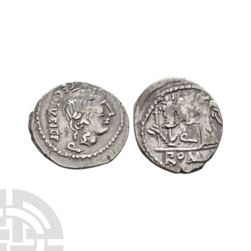 C Egnatuleius C f - Victory AR Quinarius. 97 B.C. Rome mint. Obv: C EGNATVLEI C ...