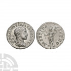 Severus Alexander - Mars AR Denarius. 222 A.D. Rome mint. Obv: IMP C M AVR SEV ALEXAND AVG legend with laureate and draped bust right. Rev: MARTI PACI...