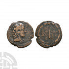 Commodus - Hercules' Club AE As. 192 A.D. Rome mint. Obv: [L AEL AVREL COMM AVG P FEL] legend and bust in lion-skin right. Rev: HER - CVL / RO - MAN /...