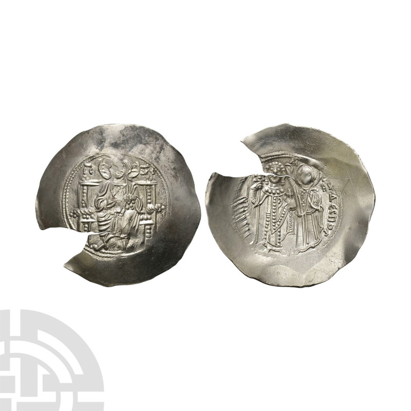 Manuel I Comnenus - EL Aspron Trachy. 1167-1183 A.D. Constantinople mint. Obv: C...